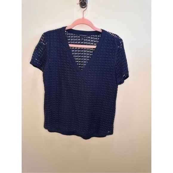 Banana Republic Navy Blue Islet Top Size Medium - Picture 1 of 2